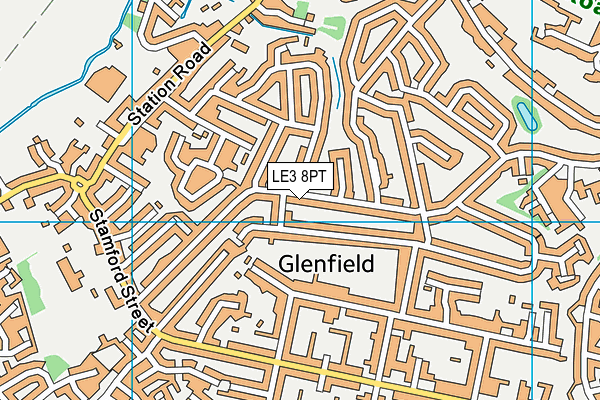 LE3 8PT map - OS VectorMap District (Ordnance Survey)