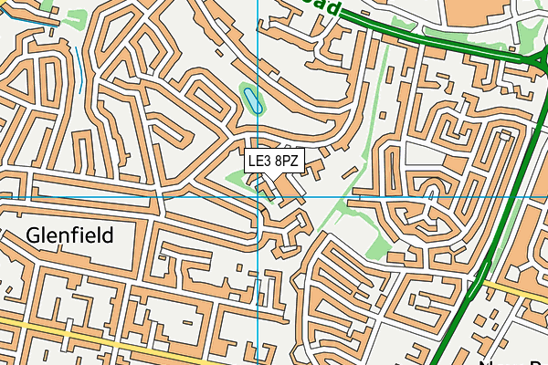 LE3 8PZ map - OS VectorMap District (Ordnance Survey)