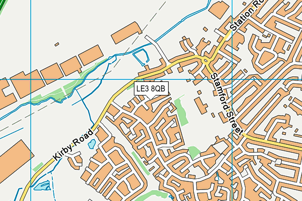 LE3 8QB map - OS VectorMap District (Ordnance Survey)