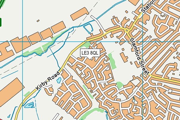 LE3 8QL map - OS VectorMap District (Ordnance Survey)