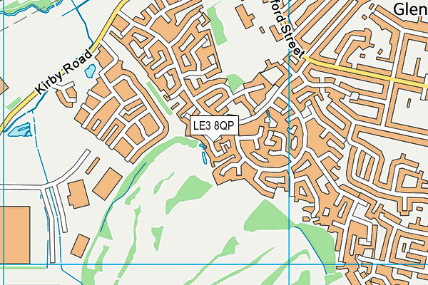 LE3 8QP map - OS VectorMap District (Ordnance Survey)