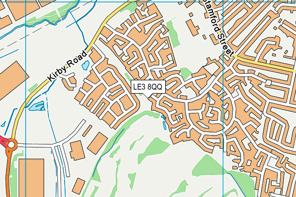 LE3 8QQ map - OS VectorMap District (Ordnance Survey)