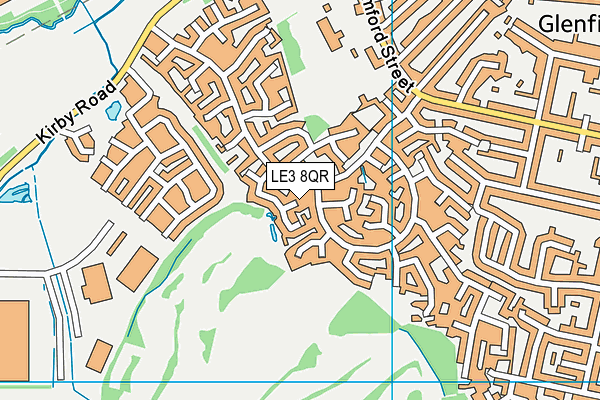 LE3 8QR map - OS VectorMap District (Ordnance Survey)