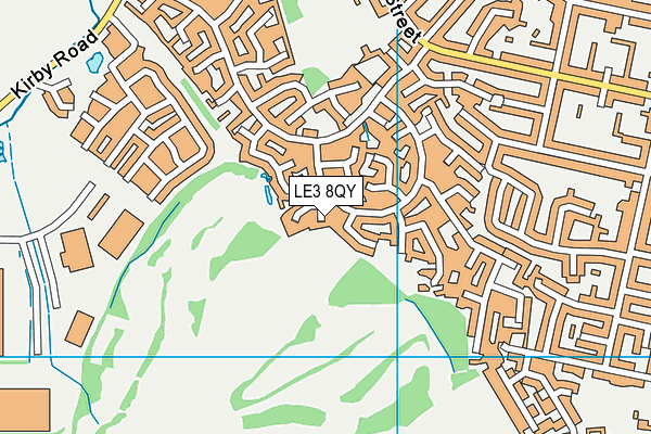 LE3 8QY map - OS VectorMap District (Ordnance Survey)