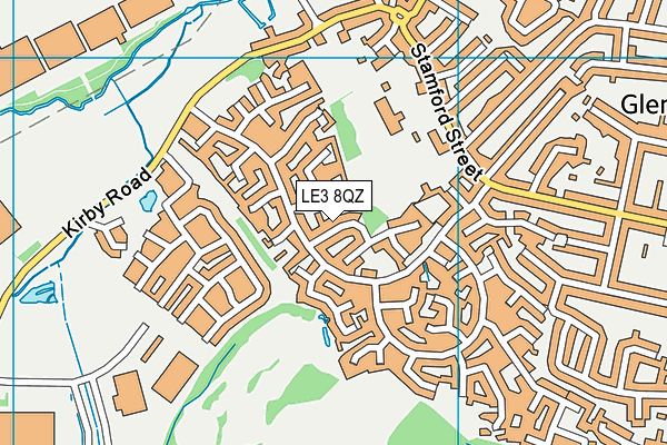 LE3 8QZ map - OS VectorMap District (Ordnance Survey)