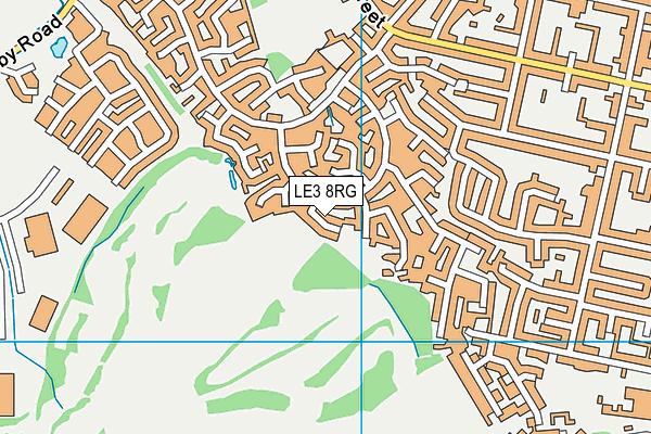 LE3 8RG map - OS VectorMap District (Ordnance Survey)