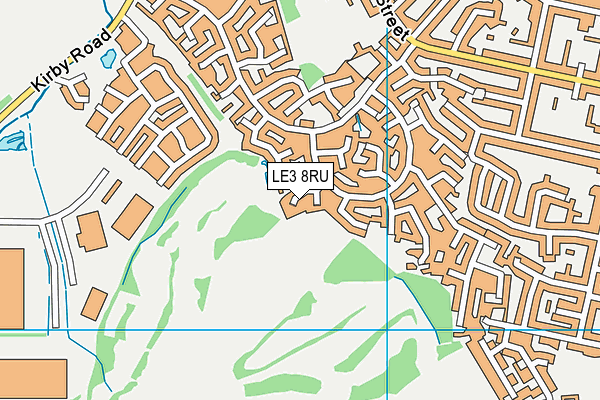 LE3 8RU map - OS VectorMap District (Ordnance Survey)