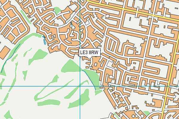 LE3 8RW map - OS VectorMap District (Ordnance Survey)