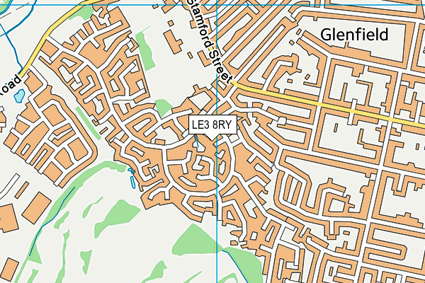 LE3 8RY map - OS VectorMap District (Ordnance Survey)