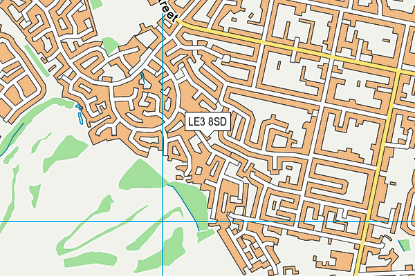 LE3 8SD map - OS VectorMap District (Ordnance Survey)