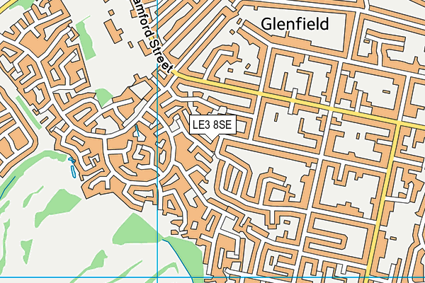 LE3 8SE map - OS VectorMap District (Ordnance Survey)