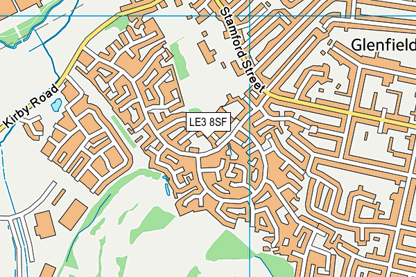 LE3 8SF map - OS VectorMap District (Ordnance Survey)