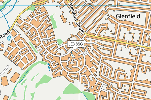 LE3 8SG map - OS VectorMap District (Ordnance Survey)