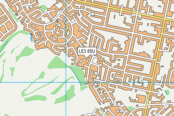 LE3 8SU map - OS VectorMap District (Ordnance Survey)
