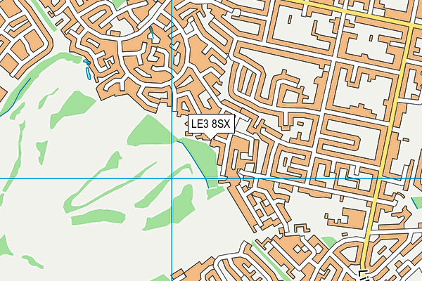 LE3 8SX map - OS VectorMap District (Ordnance Survey)