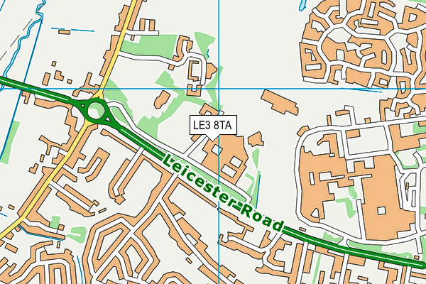 LE3 8TA map - OS VectorMap District (Ordnance Survey)