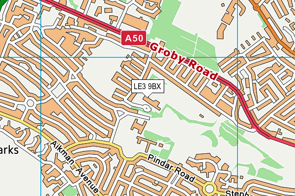 Stokes Wood Primary School map (LE3 9BX) - OS VectorMap District (Ordnance Survey)