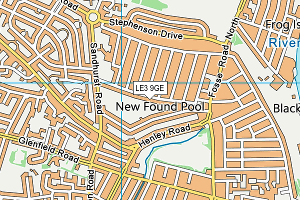 LE3 9GE map - OS VectorMap District (Ordnance Survey)