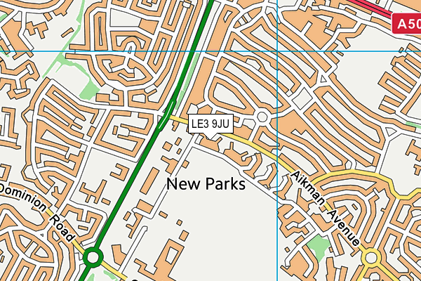 New Parks Club map (LE3 9JU) - OS VectorMap District (Ordnance Survey)