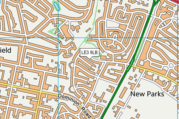 LE3 9LB map - OS VectorMap District (Ordnance Survey)