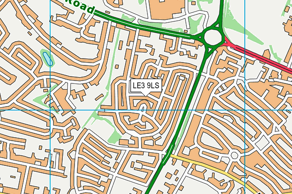 LE3 9LS map - OS VectorMap District (Ordnance Survey)