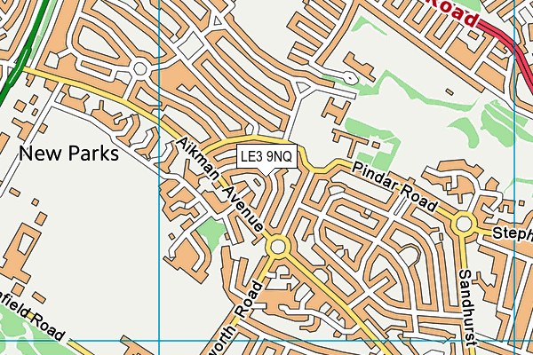 LE3 9NQ map - OS VectorMap District (Ordnance Survey)