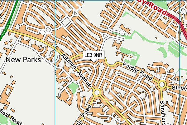 LE3 9NR map - OS VectorMap District (Ordnance Survey)