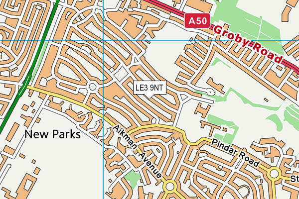 LE3 9NT map - OS VectorMap District (Ordnance Survey)