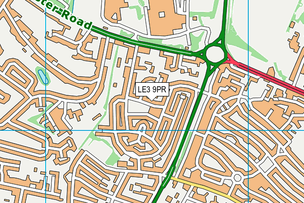 LE3 9PR map - OS VectorMap District (Ordnance Survey)