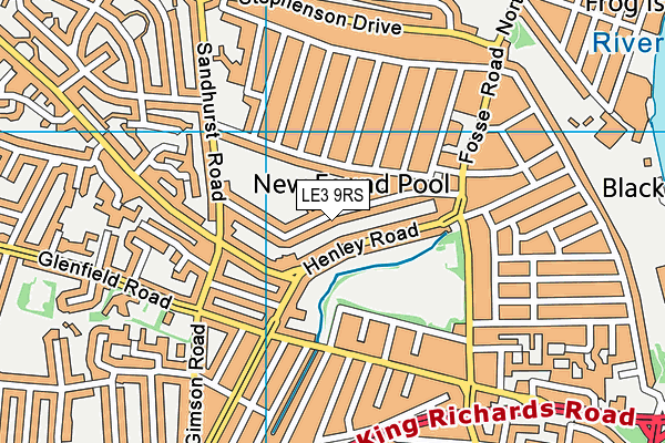 LE3 9RS map - OS VectorMap District (Ordnance Survey)