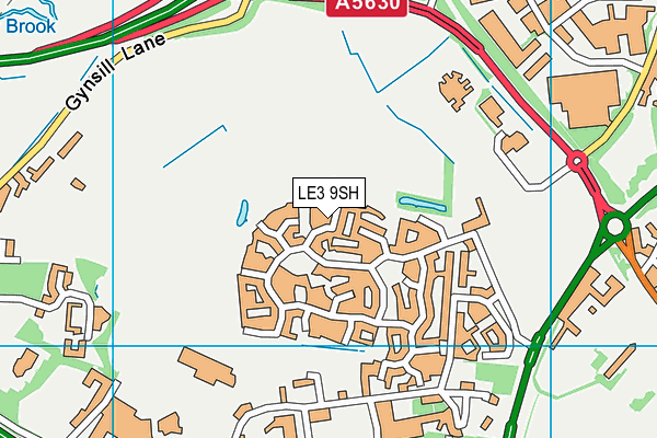 LE3 9SH map - OS VectorMap District (Ordnance Survey)