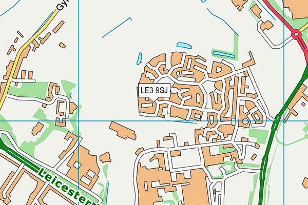 LE3 9SJ map - OS VectorMap District (Ordnance Survey)