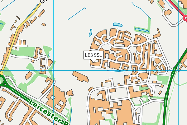 LE3 9SL map - OS VectorMap District (Ordnance Survey)
