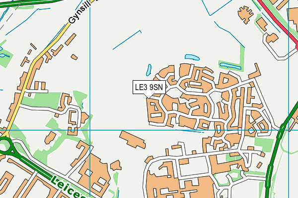 LE3 9SN map - OS VectorMap District (Ordnance Survey)
