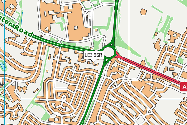 LE3 9SR map - OS VectorMap District (Ordnance Survey)