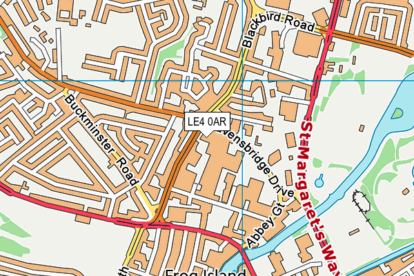 LE4 0AR map - OS VectorMap District (Ordnance Survey)