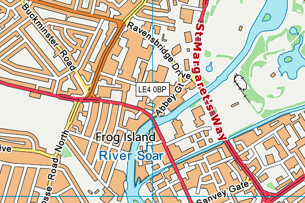 LE4 0BP map - OS VectorMap District (Ordnance Survey)