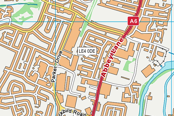 LE4 0DE map - OS VectorMap District (Ordnance Survey)