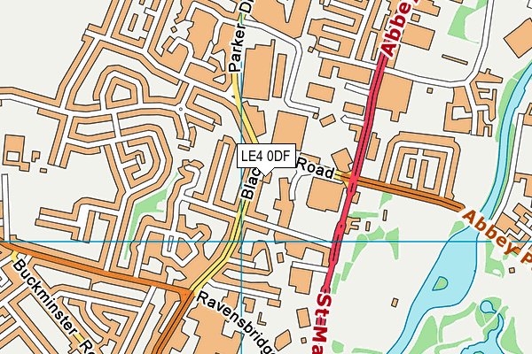 LE4 0DF map - OS VectorMap District (Ordnance Survey)