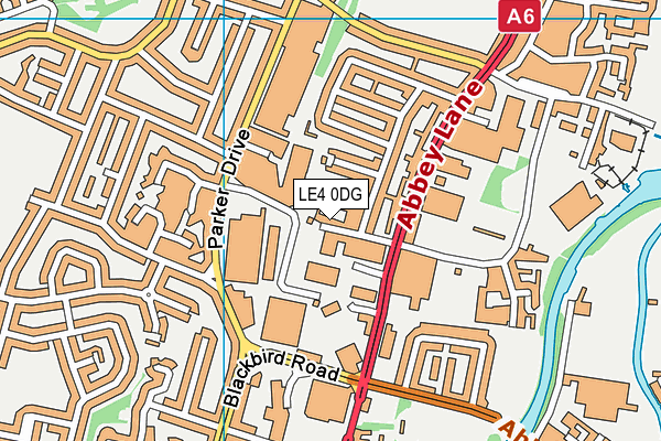 LE4 0DG map - OS VectorMap District (Ordnance Survey)