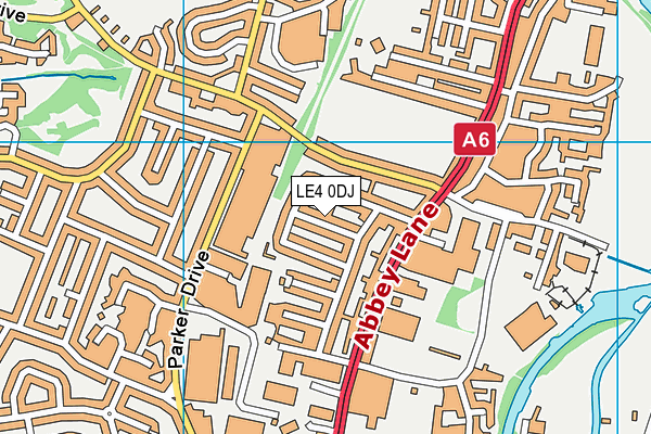 LE4 0DJ map - OS VectorMap District (Ordnance Survey)