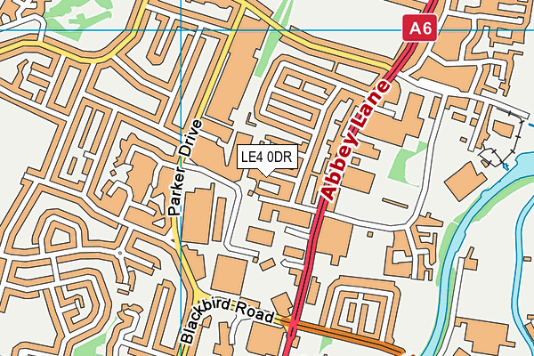 LE4 0DR map - OS VectorMap District (Ordnance Survey)