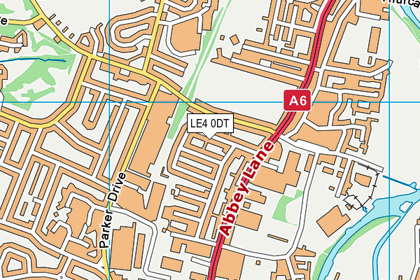 LE4 0DT map - OS VectorMap District (Ordnance Survey)