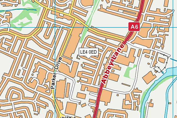 LE4 0ED map - OS VectorMap District (Ordnance Survey)