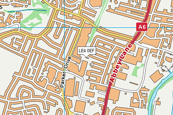 LE4 0EF map - OS VectorMap District (Ordnance Survey)