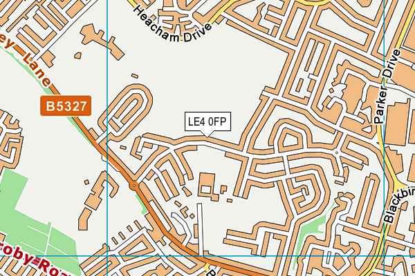 LE4 0FP map - OS VectorMap District (Ordnance Survey)