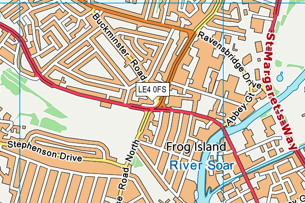 LE4 0FS map - OS VectorMap District (Ordnance Survey)