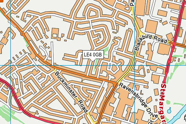 LE4 0GB map - OS VectorMap District (Ordnance Survey)