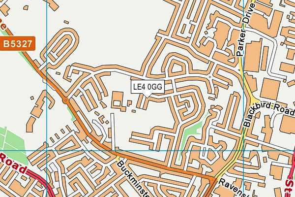 LE4 0GG map - OS VectorMap District (Ordnance Survey)