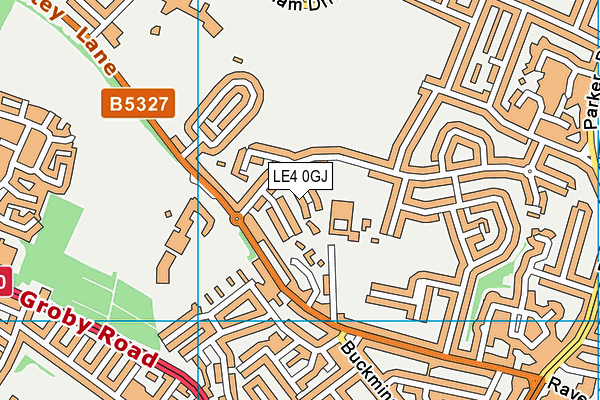LE4 0GJ map - OS VectorMap District (Ordnance Survey)